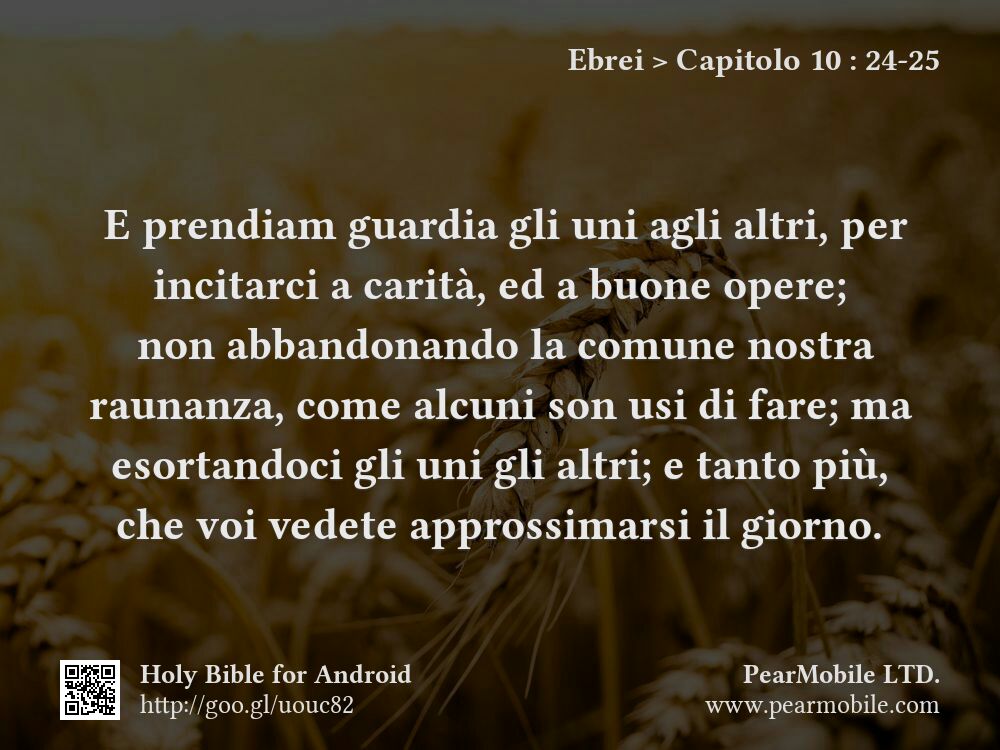 Ebrei, Capitolo 10:24-25